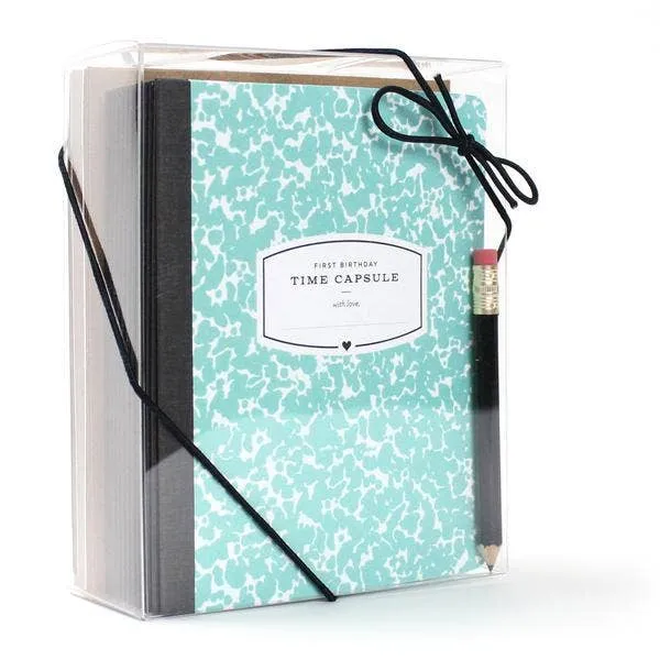Earrings First Birthday Time Capsule Teal Inklings Paperie