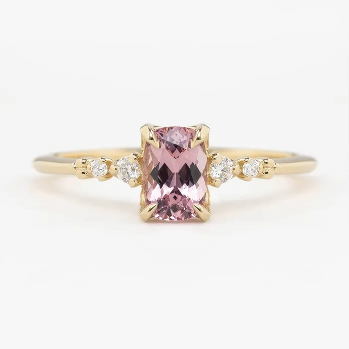 Envero Jewelry Rings Estel Fleur Four Prongs Ring 082ct Pink Spinel One of a kind