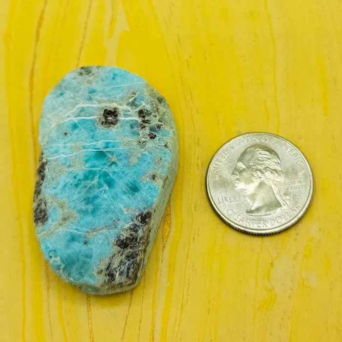 Jensen Rocks Earrings Larimar Slab Raw