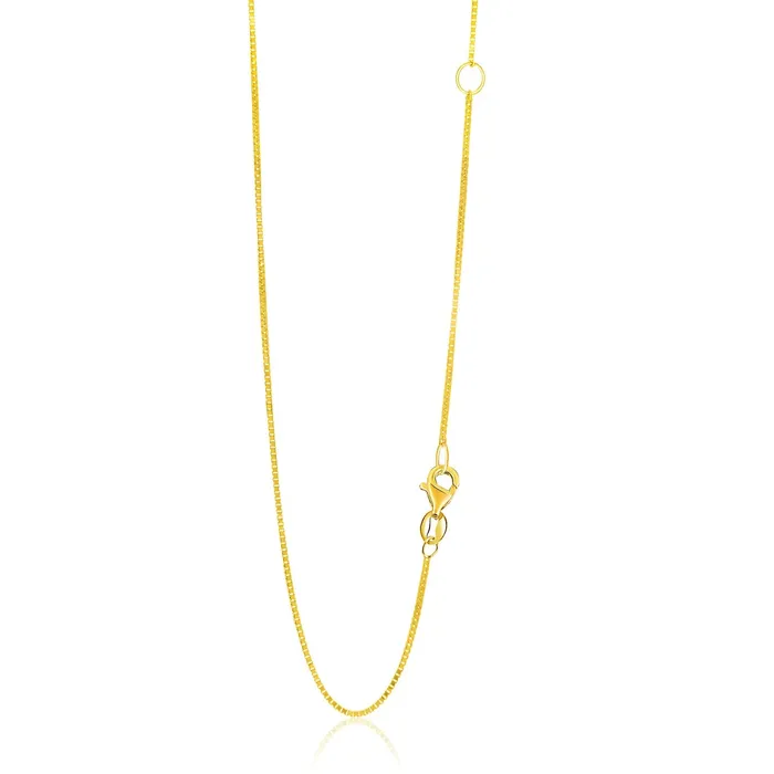 Rings MayaMila 14k Yellow Gold Adjustable Box Chain 08mm