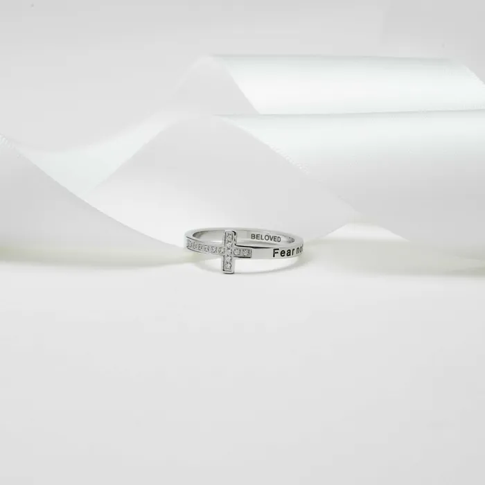 Rings Forever Truth Fear Not Diamond CZ Cross Ring