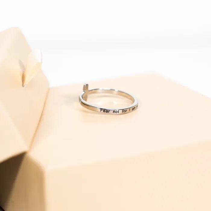 Rings Forever Truth Fear Not Diamond CZ Cross Ring
