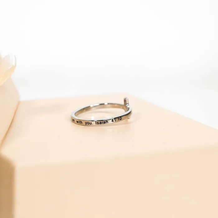 Rings Forever Truth Fear Not Diamond CZ Cross Ring
