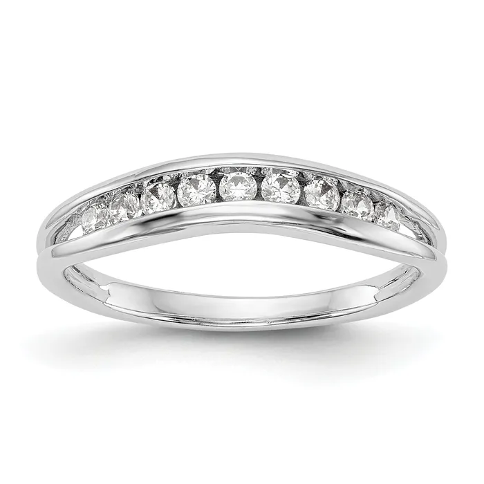022ct CZ Solid Real 14k White Gold Wedding Wedding Band Ring Goldia Rings 022ct CZ Solid Real 14k White Gold Wedding Wedding Band Ring Goldia Rings