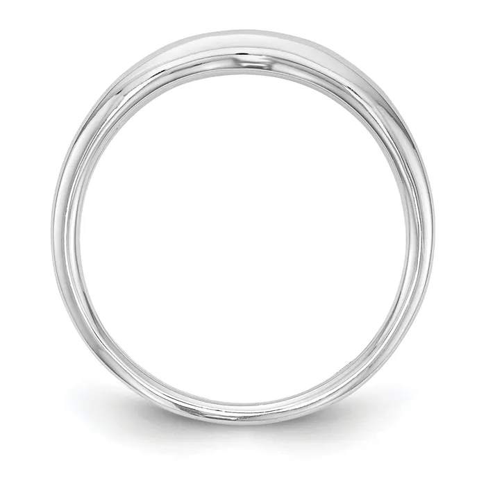 022ct CZ Solid Real 14k White Gold Wedding Wedding Band Ring Goldia Rings