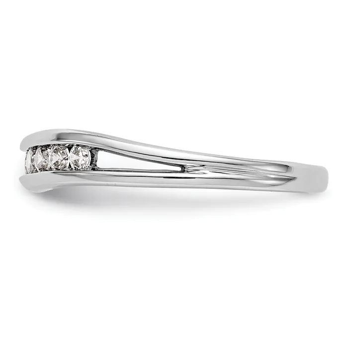 022ct CZ Solid Real 14k White Gold Wedding Wedding Band Ring Goldia Rings