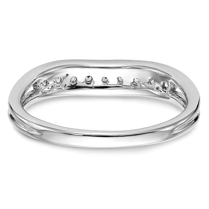 022ct CZ Solid Real 14k White Gold Wedding Wedding Band Ring Goldia Rings