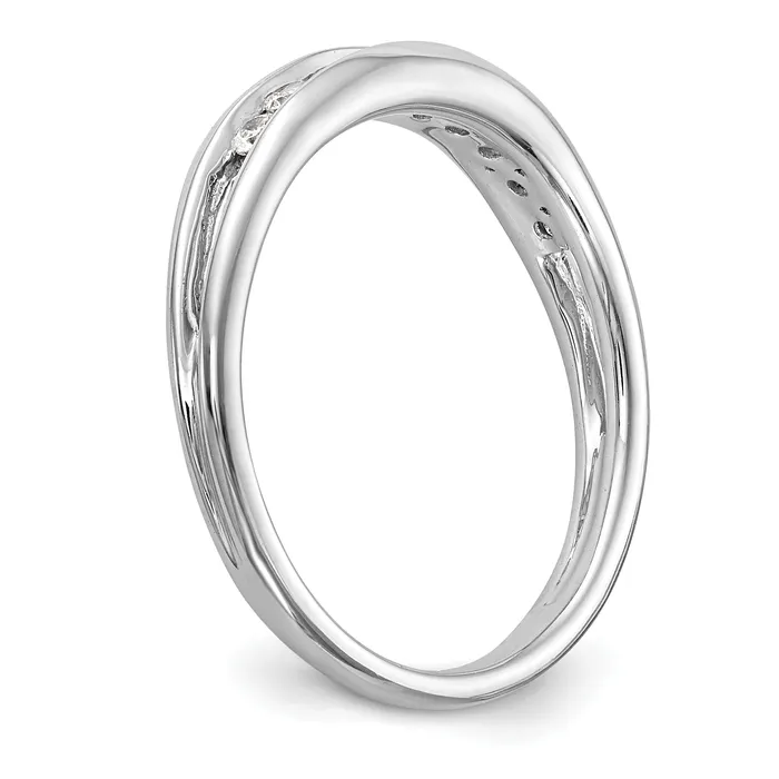 022ct CZ Solid Real 14k White Gold Wedding Wedding Band Ring Goldia Rings