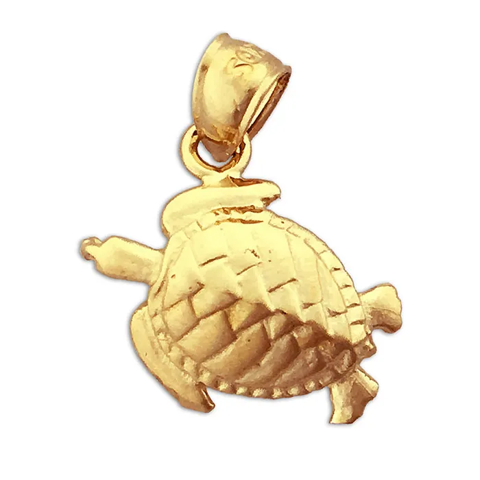14K Gold 30MM Sea Life Turtle Pendant Goldia PreStyled Sets
