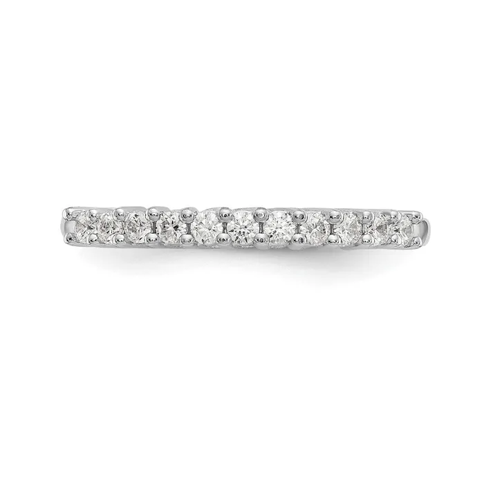 14K White Gold 11Stone Real Diamond Band goldiaca Rings