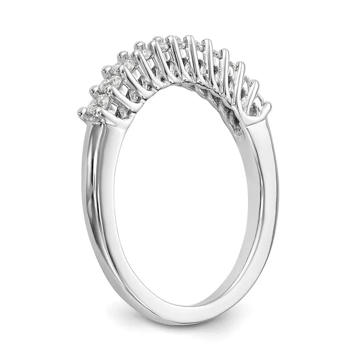 14K White Gold 11Stone Real Diamond Band goldiaca Rings