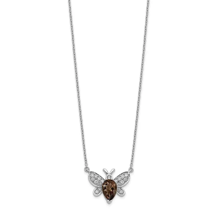 14k White Gold Real Diamond u0026 Gemstone Bee Necklace Goldia Necklaces 14k White Gold Real Diamond u0026 Gemstone Bee Necklace Goldia Necklaces