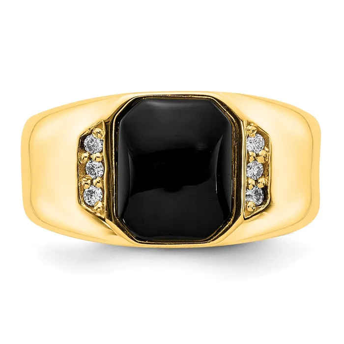 14k Yellow Gold AAA Diamond Ring Goldia Rings