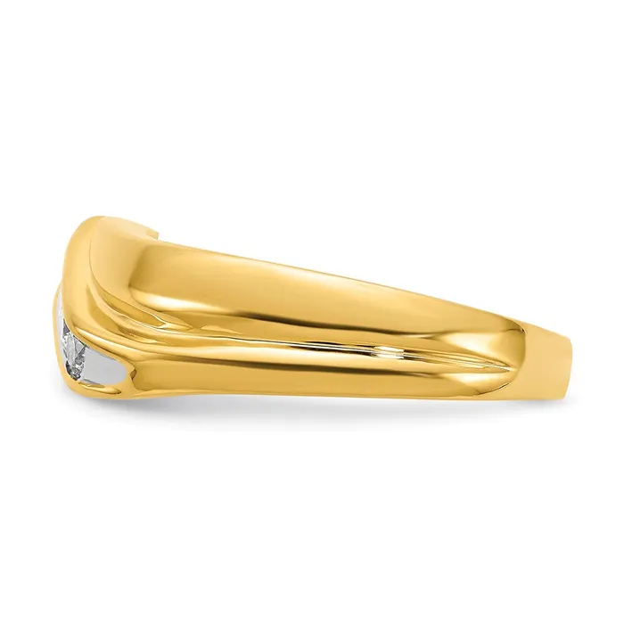 14K Yellow Gold Real Diamond Mens Ring Goldiacom Rings