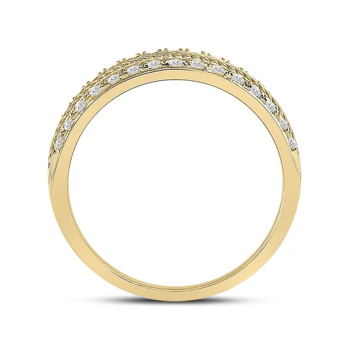 14k Yellow Gold Round Diamond Wedding Wheat Band Ring 34 Cttw gndatlanta Rings