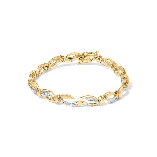 Bracelets JMS always Original Haus of Brilliance 10K Yellow and White Gold 12 Cttw Channel Set Diamond Infinity Link 7 Tennis Bracelet HI Color I1I2 Clarity Bracelets JMS always Original Haus of Brilliance 10K Yellow and White Gold 12 Cttw Channel Set Diamond Infinity Link 7 Tennis Bracelet HI Color I1I2 Clarity
