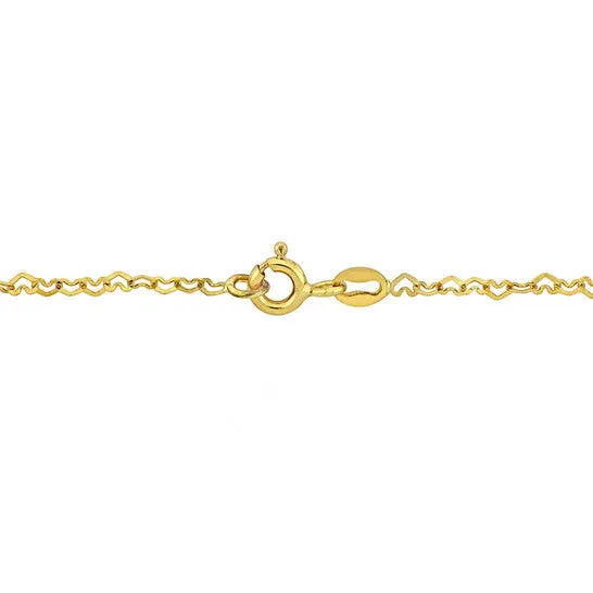 Bracelets Original Amour 2mm Heart Link Bracelet in 14k Yellow Gold 75 in JMS always Bracelets Original Amour 2mm Heart Link Bracelet in 14k Yellow Gold 75 in JMS always