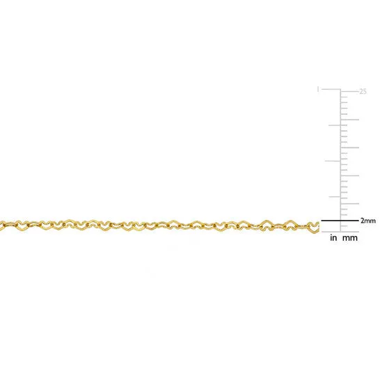 Bracelets Original Amour 2mm Heart Link Bracelet in 14k Yellow Gold 75 in JMS always Bracelets Original Amour 2mm Heart Link Bracelet in 14k Yellow Gold 75 in JMS always