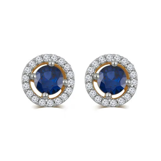 Earrings JMS always Original DiamondMuse Blue and White Sapphire Birthstone Earring in Sterling Silver Earrings JMS always Original DiamondMuse Blue and White Sapphire Birthstone Earring in Sterling Silver