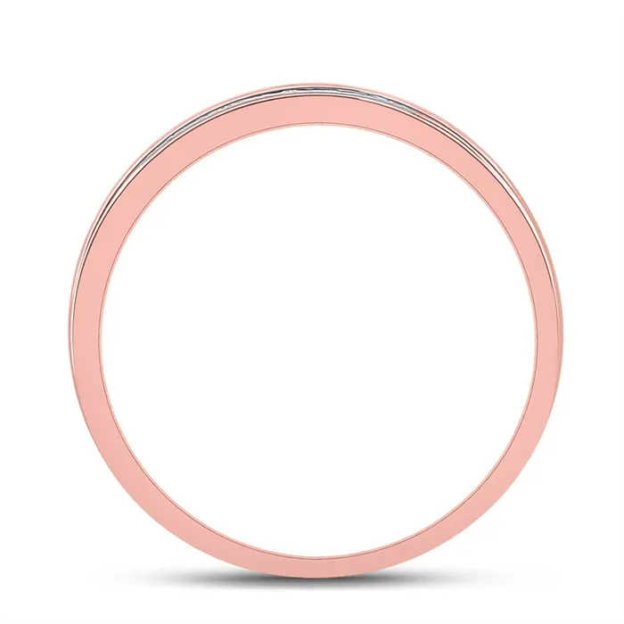 gndatlanta Rings 10k Rose Gold Round Diamond Halo Bridal Wedding Ring Set 12 Cttw