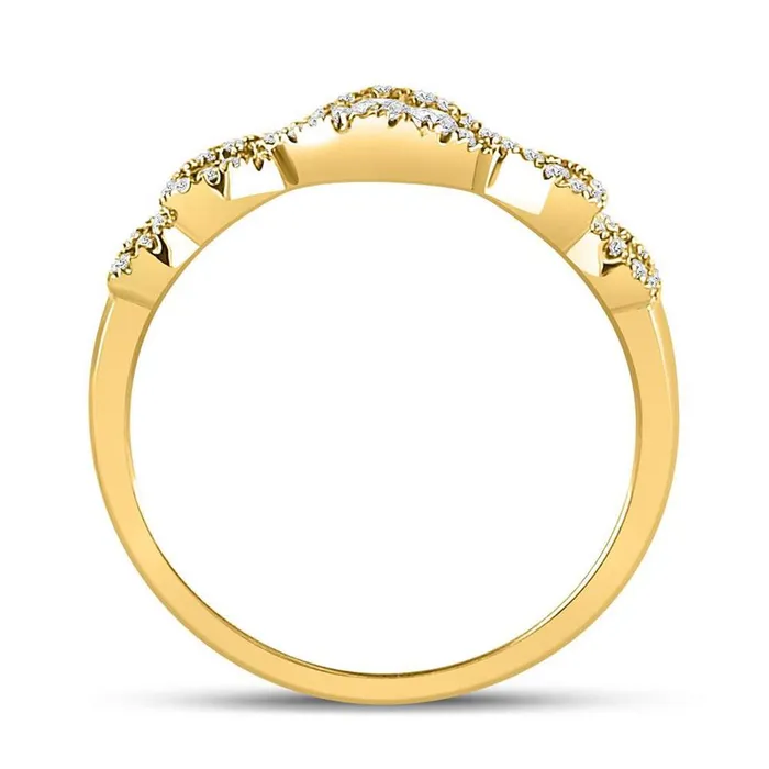 gndatlanta Rings 14k Yellow Gold Round Diamond 3Stone Anniversary Band Ring 38 Ctw
