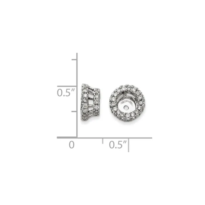 goldiaca Earrings 14K White Gold Diamond Earring Jacket