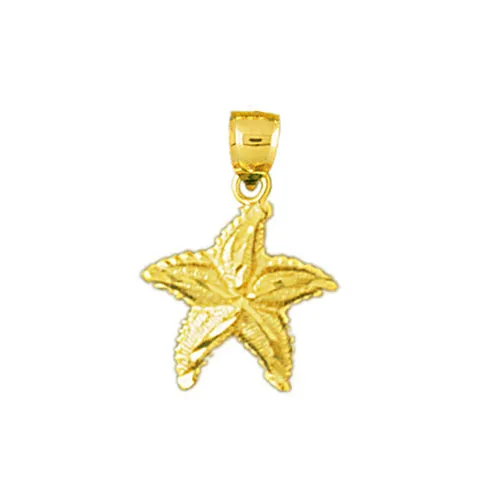 Goldia Charm Necklaces 14K Gold Small Starfish Charm