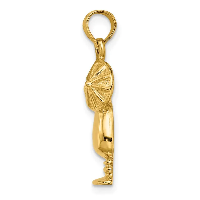 Goldia Charm Necklaces 14k Yellow Gold Polished Tropical Drink Charm