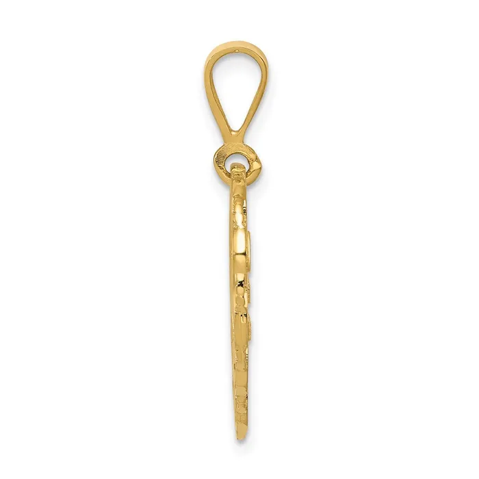 Goldia Charm Necklaces 14k Yellow Gold Reversible 25th ANNIVERSARY Charm
