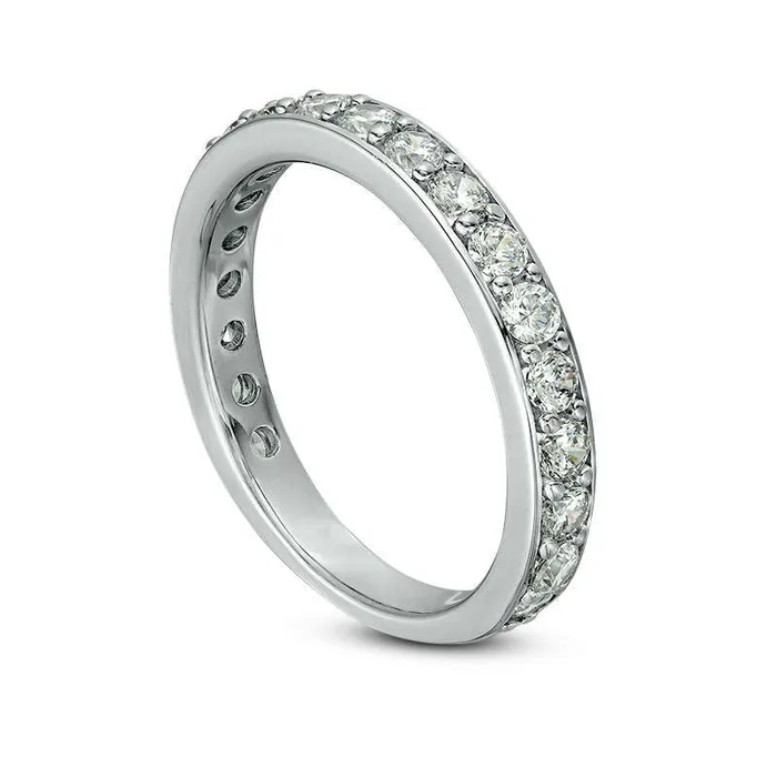Goldia Rings 10 CT TW Natural Diamond Wedding Band in Solid 10K White Gold Goldia Rings 10 CT TW Natural Diamond Wedding Band in Solid 10K White Gold