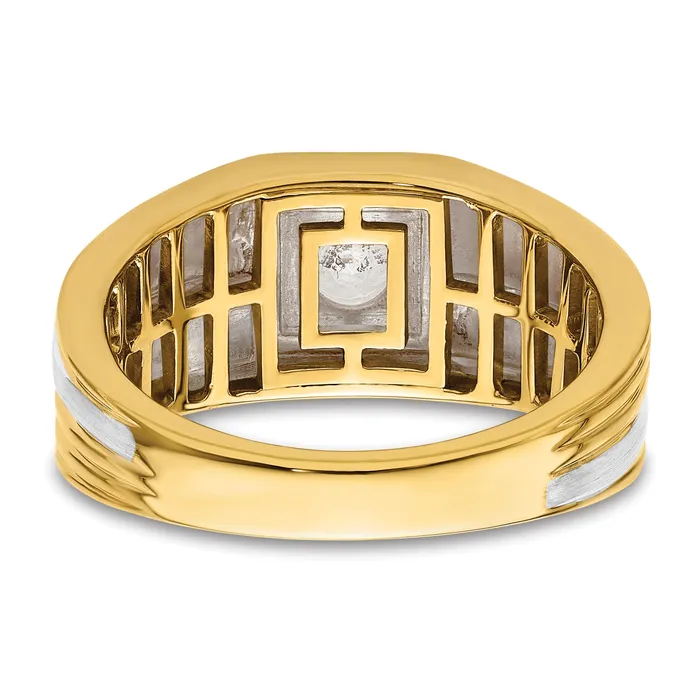 Goldia Rings 14K TwoTone Lab Grown Diamond VSSI G Mens Ring