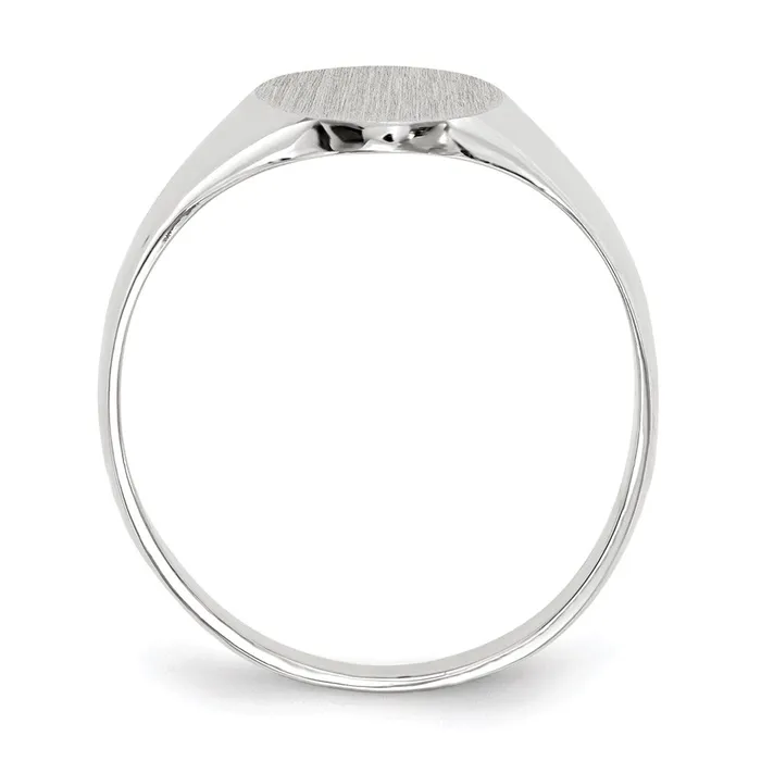 Goldia Rings 14k White Gold 115x80mm Open Back Signet Ring