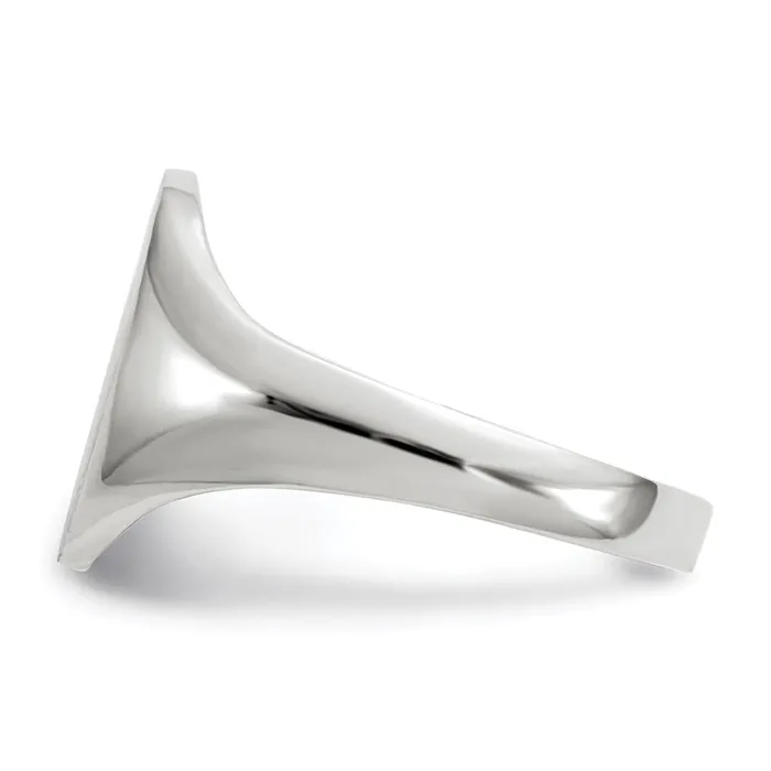 Goldia Rings 14k White Gold 115x80mm Open Back Signet Ring