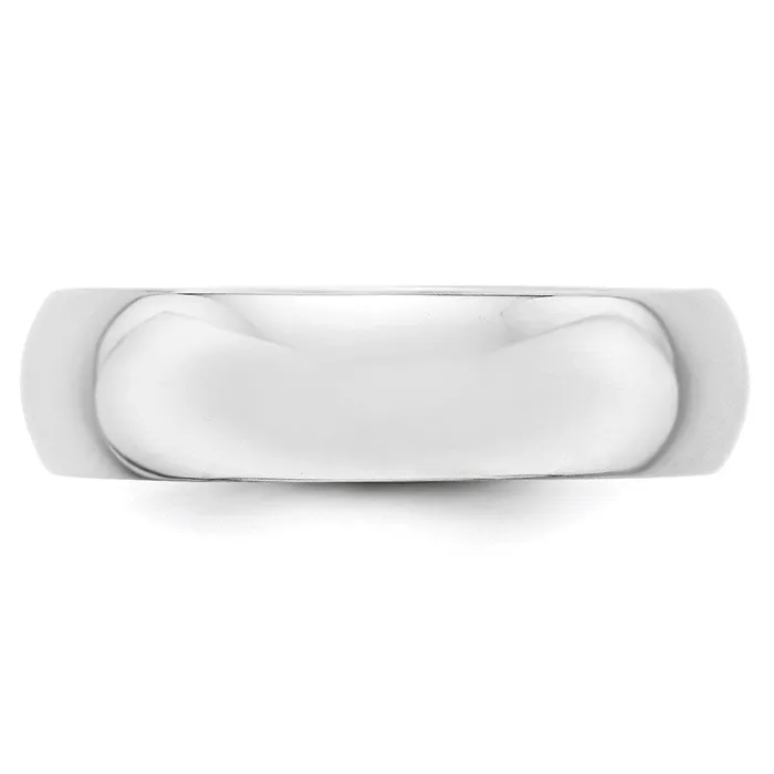 Goldia Rings Solid 10K Yellow Gold White Gold 6mm HalfRound MensWomens Wedding Band Ring Size 11
