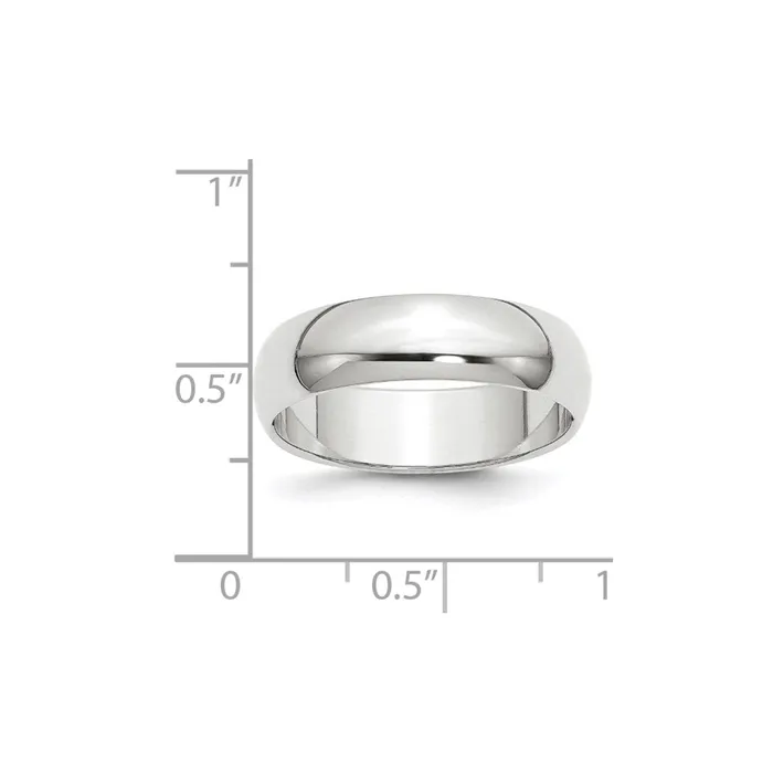 Goldia Rings Solid 10K Yellow Gold White Gold 6mm HalfRound MensWomens Wedding Band Ring Size 11