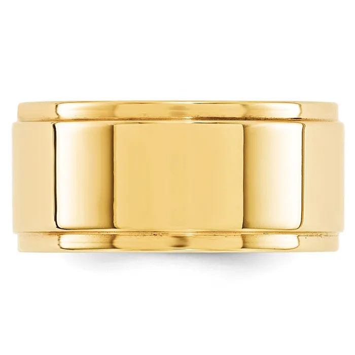 Goldia Solid 10K Yellow Gold 10mm Flat with Step Edge MensWomens Wedding Band Ring Size 75 Rings Goldia Solid 10K Yellow Gold 10mm Flat with Step Edge MensWomens Wedding Band Ring Size 75 Rings
