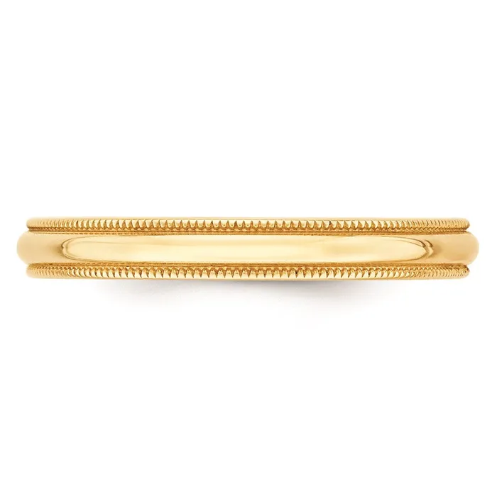 Goldia Solid 18K Yellow Gold 3mm Light Weight Milgrain Half Round MensWomens Wedding Band Ring Size 8 Rings Goldia Solid 18K Yellow Gold 3mm Light Weight Milgrain Half Round MensWomens Wedding Band Ring Size 8 Rings