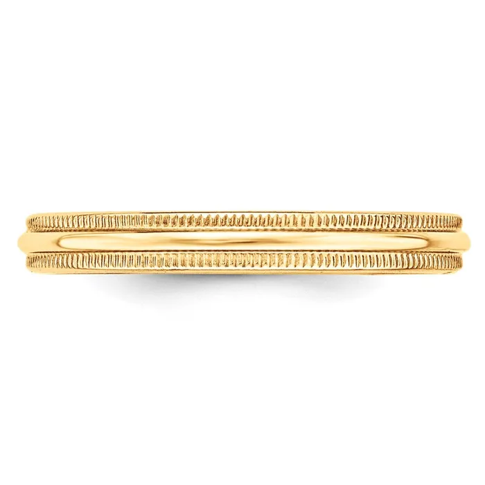 Goldia Solid 18K Yellow Gold 3mm Light Weight Milgrain Half Round MensWomens Wedding Band Ring Size 8 Rings Goldia Solid 18K Yellow Gold 3mm Light Weight Milgrain Half Round MensWomens Wedding Band Ring Size 8 Rings