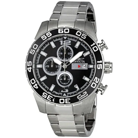 JMS always Bracelets Original Invicta II Black Dial Chronograph Stainless Steel Mens Watch 1012 JMS always Bracelets Original Invicta II Black Dial Chronograph Stainless Steel Mens Watch 1012