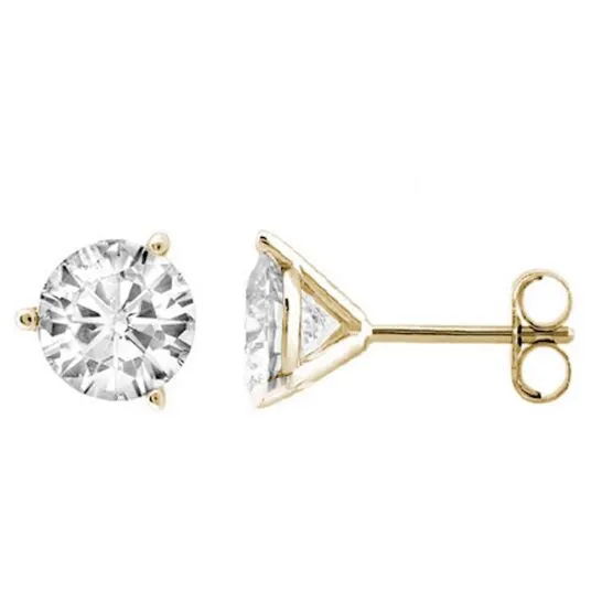 JMS always Earrings Original Maulijewels 050 Cttw IJ I2I3 Natural White Diamonds Round Stud Earrings With Push back In 14k Yellow Gold JMS always Earrings Original Maulijewels 050 Cttw IJ I2I3 Natural White Diamonds Round Stud Earrings With Push back In 14k Yellow Gold