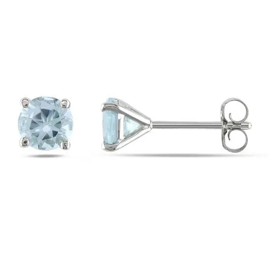 JMS always Original AMOUR Aquamarine Stud Earrings In 14K White Gold Earrings JMS always Original AMOUR Aquamarine Stud Earrings In 14K White Gold Earrings
