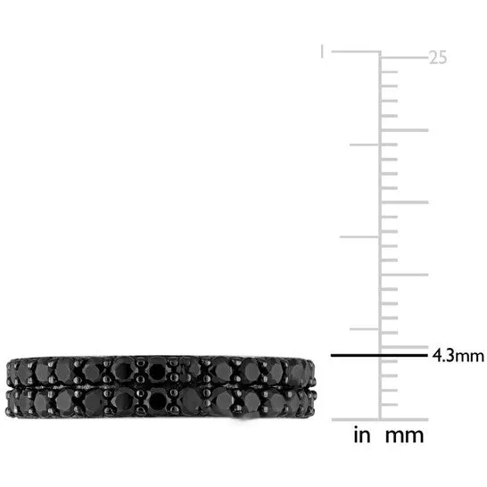 JMS always Rings Original Amour Silver Black Rhodium Plated 1 15 CT TGW Black Spinel Fashion Ring JMS always Rings Original Amour Silver Black Rhodium Plated 1 15 CT TGW Black Spinel Fashion Ring