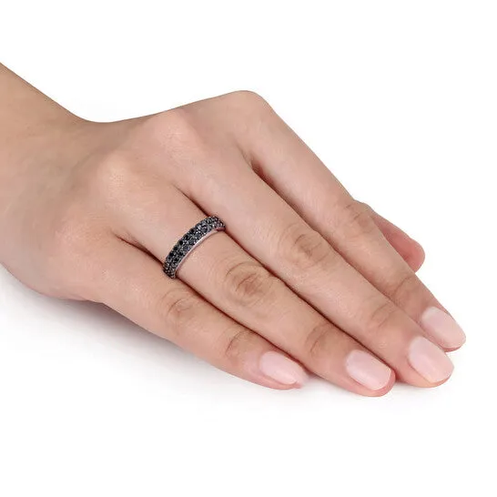 JMS always Rings Original Amour Silver Black Rhodium Plated 1 15 CT TGW Black Spinel Fashion Ring JMS always Rings Original Amour Silver Black Rhodium Plated 1 15 CT TGW Black Spinel Fashion Ring