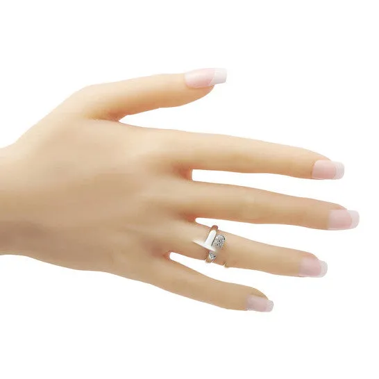 JMS always Rings Original PreOwned Bvlgari 18K White Gold Diamond Ring JMS always Rings Original PreOwned Bvlgari 18K White Gold Diamond Ring