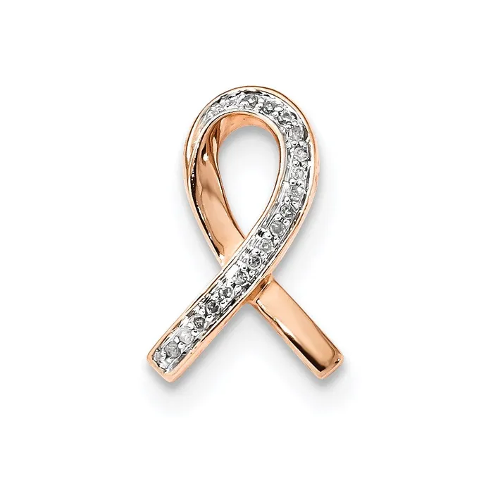 Necklaces Goldia 14k Rose Gold Real Diamond Slide Pendant