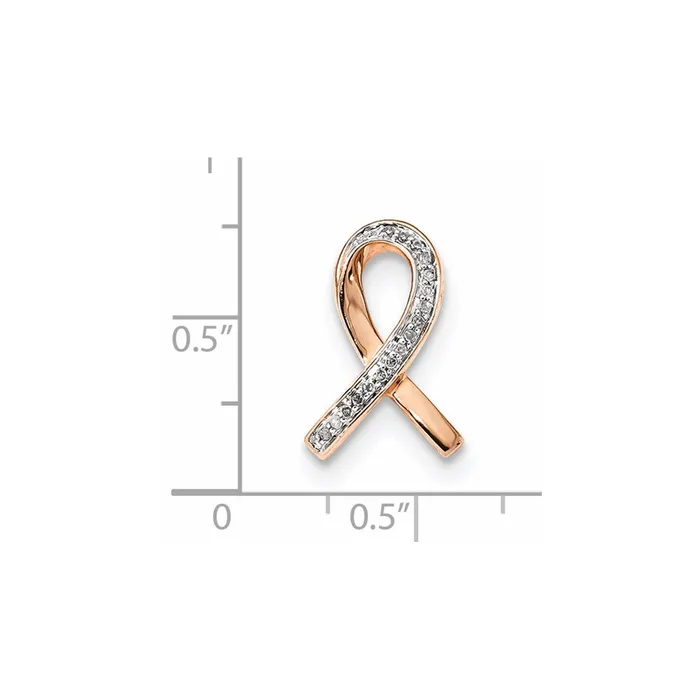 Necklaces Goldia 14k Rose Gold Real Diamond Slide Pendant