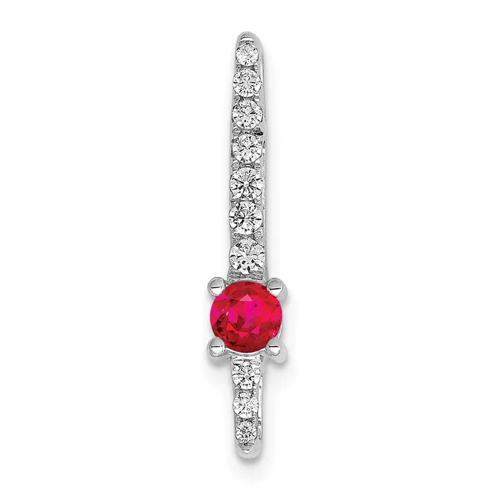 Necklaces Goldia 14k White Gold Real Diamond and 18 Ruby Fancy Chain Slide Necklaces Goldia 14k White Gold Real Diamond and 18 Ruby Fancy Chain Slide