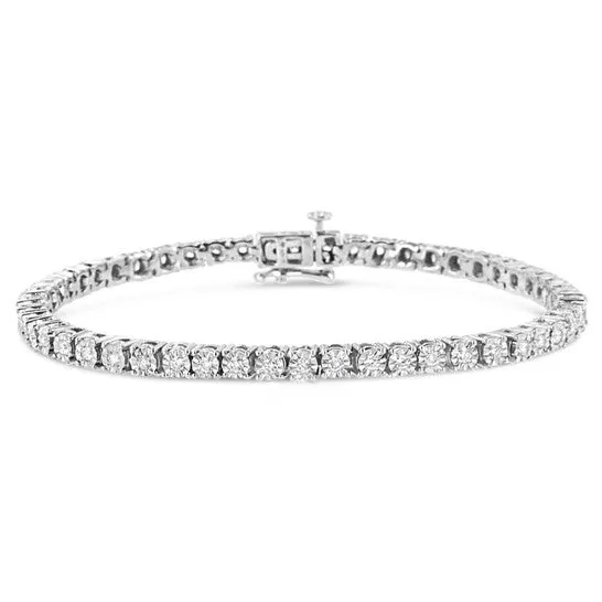 Original 925 Sterling Silver 30 Cttw Lab Grown Diamond IllusionSet Miracle Plate Tennis Bracelet GH Color VS1VS2 Clarity Size 725 JMS always Bracelets Original 925 Sterling Silver 30 Cttw Lab Grown Diamond IllusionSet Miracle Plate Tennis Bracelet GH Color VS1VS2 Clarity Size 725 JMS always Bracelets