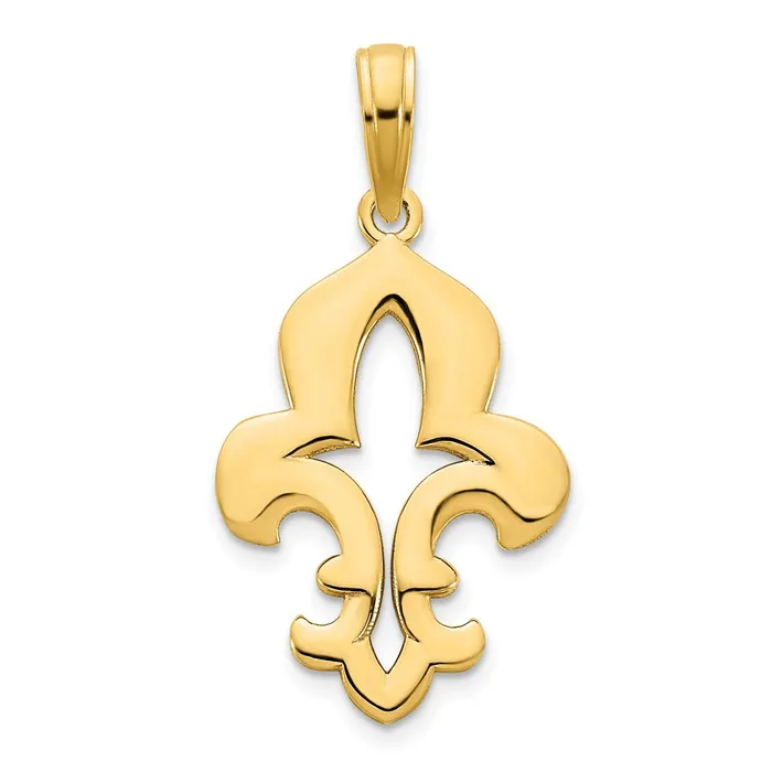 PreStyled Sets Goldia 14k Yellow Gold Fleur de Lis Pendant