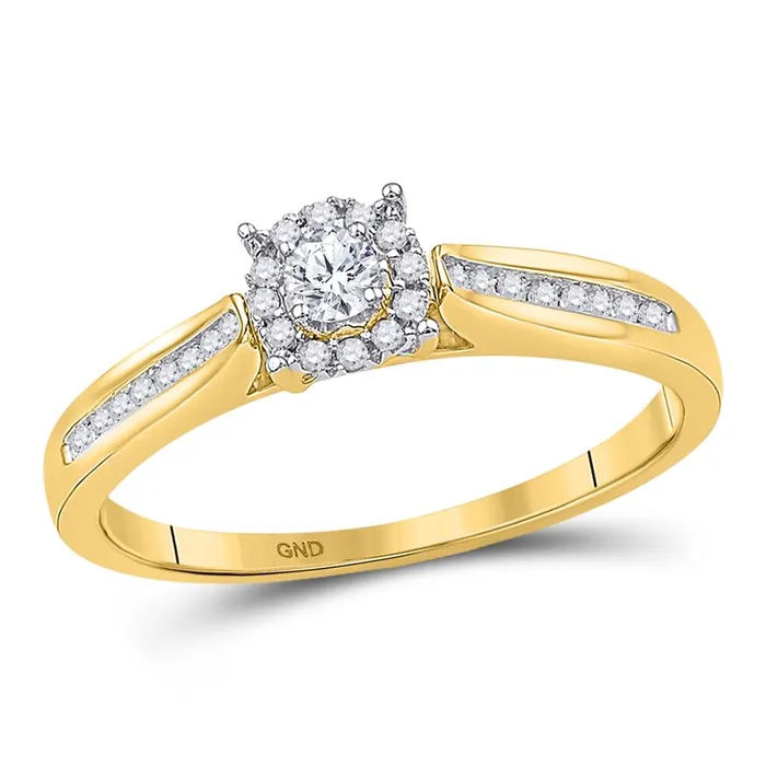 Rings gndatlanta 10k Yellow Gold Round Diamond Solitaire Bridal Engagement Ring 16 Cttw Rings gndatlanta 10k Yellow Gold Round Diamond Solitaire Bridal Engagement Ring 16 Cttw